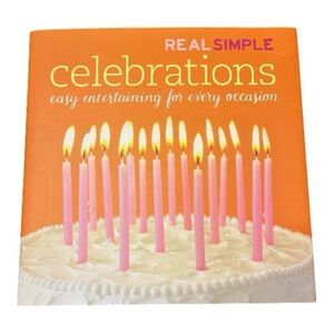 Real Simple Celebrations Book with Pink and Orange Cover never used